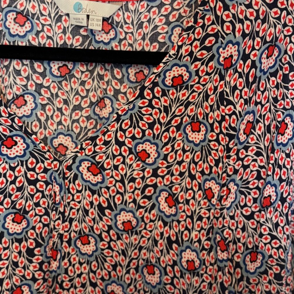 Boden  Crepe Dress with Draw String Waist - Picture 3 of 4
